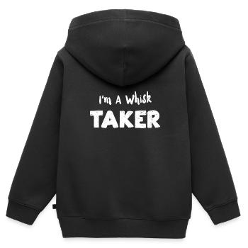 Je suis un preneur de fouet - Pâtisserie - Sweat Premium à capuche zippé enfant bio - noir - Dos - AI Model Kid Male (0cm)