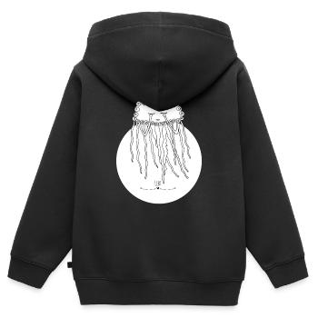 Quallen die durchsichtigen Herrscher des Meeres - Kinder Premium Organic Zip Hoodie - Schwarz - Hinten - AI Model Kid Male (0cm)