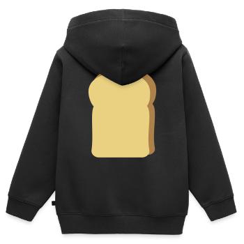 Toast - Kinder Premium Organic Zip Hoodie - Schwarz - Hinten - AI Model Kid Male (0cm)