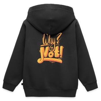 Pourquoi pas le point d’exclamation - Sweat Premium à capuche zippé enfant bio - noir - Dos - AI Model Kid Male (0cm)