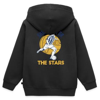 Shooting For The Stars Retro Cool Football Designs - Sweat Premium à capuche zippé enfant bio - noir - Dos - AI Model Kid Male (0cm)