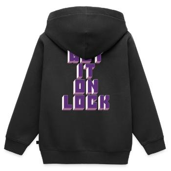 Hab es auf Schloss - Kinder Premium Organic Zip Hoodie - Schwarz - Hinten - AI Model Kid Male (0cm)