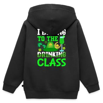 St Paddys St Patricksday St Patrick Day - Kinder Premium Organic Zip Hoodie - Schwarz - Hinten - AI Model Kid Male (0cm)