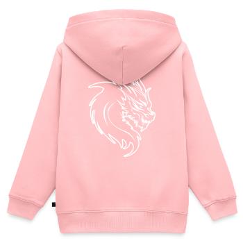 Drache Drachen Fantasie Mythologie - Kinder Premium Organic Zip Hoodie - Rosa - Hinten - AI Model Kid Female (0cm)