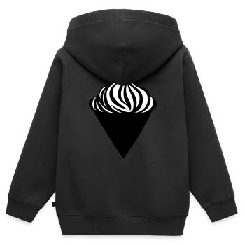Eine leckere Waffel Eiscreme - Kinder Premium Organic Zip Hoodie - Schwarz - Hinten - AI Model Kid Male (0cm)