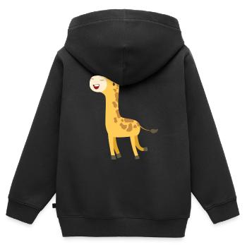 Wildtiere - Kinder Premium Organic Zip Hoodie - Schwarz - Hinten - AI Model Kid Male (0cm)