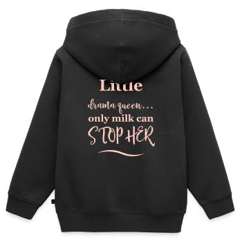 Babysprüche - Kinder Premium Organic Zip Hoodie - Schwarz - Hinten - AI Model Kid Male (0cm)