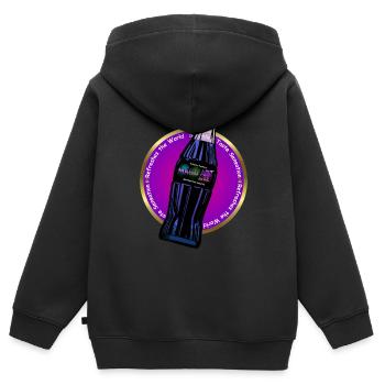 Boisson d’art magique - Sweat Premium à capuche zippé enfant bio - noir - Dos - AI Model Kid Male (0cm)