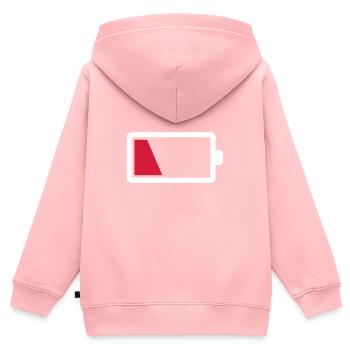 battery empty - Kids Premium Organic Zip-up Hoodie - rose - Back - AI Model Kid Female (0cm)