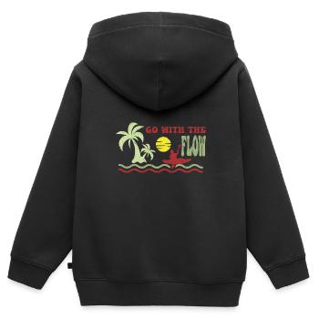 Kajak Boot Kanu Paddelboot Doppelpaddel - Kinder Premium Organic Zip Hoodie - Schwarz - Hinten - AI Model Kid Male (0cm)