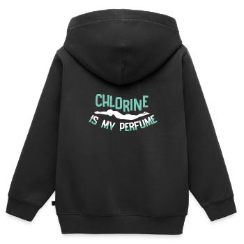 Schwimmer Schwimmen 50 Meter Bahn Brustschwimmen - Kinder Premium Organic Zip Hoodie - Schwarz - Hinten - AI Model Kid Male (0cm)