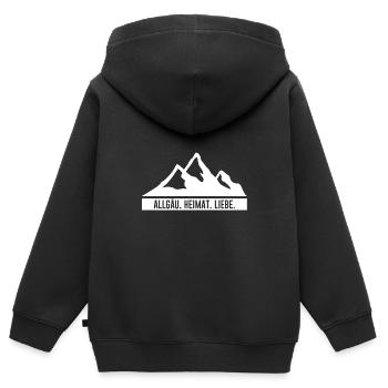 Allgäu | Heimat | Liebe | Allgäuer | Bayern - Kinder Premium Organic Zip Hoodie - Schwarz - Hinten - AI Model Kid Male (0cm)