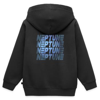 Conception de Neptune - Sweat Premium à capuche zippé enfant bio - noir - Dos - AI Model Kid Male (0cm)