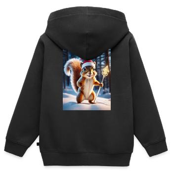 Guardian of the Forest - Kids Premium Organic Zip-up Hoodie - black - Back - AI Model Kid Male (0cm)
