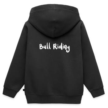 Équitation de taureaux - Texas - Sweat Premium à capuche zippé enfant bio - noir - Dos - AI Model Kid Male (0cm)