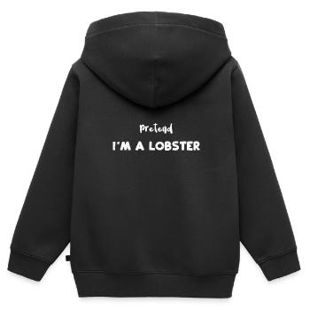 Prétendez que je suis un homard - Crabe - Sweat Premium à capuche zippé enfant bio - noir - Dos - AI Model Kid Male (0cm)