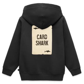 Kartenhai - Spielkarte - Kinder Premium Organic Zip Hoodie - Schwarz - Hinten - AI Model Kid Male (0cm)