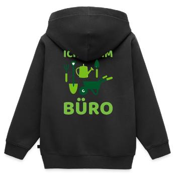 Gärtner - Kinder Premium Organic Zip Hoodie - Schwarz - Hinten - AI Model Kid Male (0cm)