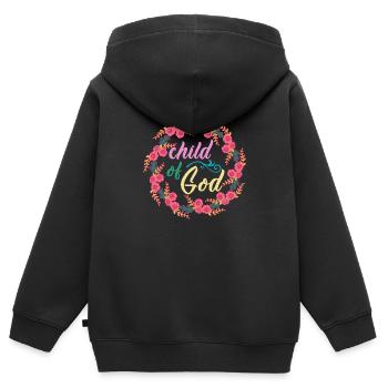 Child of God, Christian, Children's Birthday - Kids Premium Organic Zip-up Hoodie - black - Back - AI Model Kid Male (0cm)