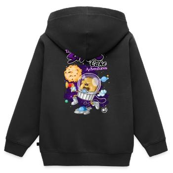 Space cake - Kids Premium Organic Zip-up Hoodie - black - Back - AI Model Kid Male (0cm)