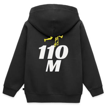 Hürden Hürdenlauf Hürdenläufer Läufer Athleten - Kinder Premium Organic Zip Hoodie - Schwarz - Hinten - AI Model Kid Male (0cm)
