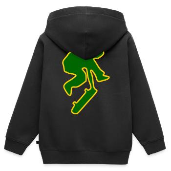 Skateboard Skater Skateboarder Skate - Kinder Premium Organic Zip Hoodie - Schwarz - Hinten - AI Model Kid Male (0cm)