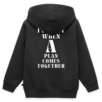 All-Risk-Agentur, Kult-Serie, Serien-Fan - Kinder Premium Organic Zip Hoodie - Schwarz - Hinten - AI Model Kid Male (0cm)