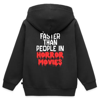 Déclaration de streaming Cinéma Films DVD Cinéma du soir - Sweat Premium à capuche zippé enfant bio - noir - Dos - AI Model Kid Male (0cm)