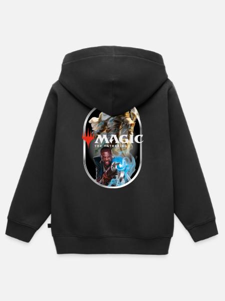 Magic: The Gathering Ajani Und Teferi Blaue Magie - Kinder Premium Organic Zip Hoodie - Schwarz