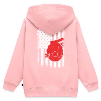 4. Juli USA Imkerei - Kinder Premium Organic Zip Hoodie - Rosa - Hinten - AI Model Kid Female (0cm)