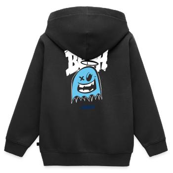 Funny Halloween Tee - Kids Premium Organic Zip-up Hoodie - black - Back - AI Model Kid Male (0cm)