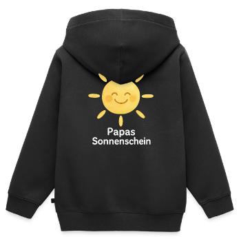 Dad Sunshine T-Shirt Enfant Design - Sweat Premium à capuche zippé enfant bio - noir - Dos - AI Model Kid Male (0cm)