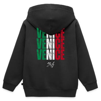 Venedig Italien, Souvenir von Venedig - Kinder Premium Organic Zip Hoodie - Schwarz - Hinten - AI Model Kid Male (0cm)