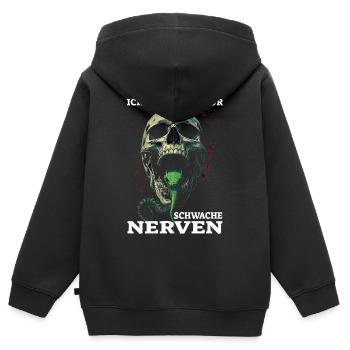 Je ne suis pas pour les âmes sensibles - Sweat Premium à capuche zippé enfant bio - noir - Dos - AI Model Kid Male (0cm)