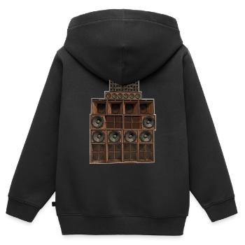 Reggae sound system - Kids Premium Organic Zip-up Hoodie - black - Back - AI Model Kid Male (0cm)
