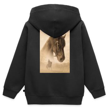 Frisian dream - Kids Premium Organic Zip-up Hoodie - black - Back - AI Model Kid Male (0cm)