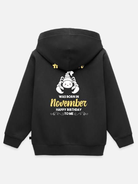 Sternzeichen Skorpion - Kinder Premium Organic Zip Hoodie - Schwarz