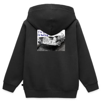 Das Beste oder nichts - Kinder Premium Organic Zip Hoodie - Schwarz - Hinten - AI Model Kid Male (0cm)