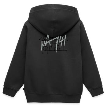 UA741 opérationnel schéma de circuit de - Sweat Premium à capuche zippé enfant bio - noir - Dos - AI Model Kid Male (0cm)