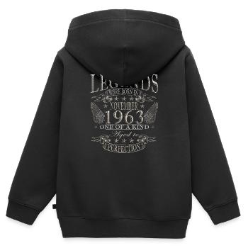 november 1963 Jahrestag november 1963 november - Kinder Premium Organic Zip Hoodie - Schwarz - Hinten - AI Model Kid Male (0cm)