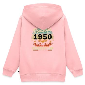 Birthday vintage 1950 - Kids Premium Organic Zip-up Hoodie - rose - Back - AI Model Kid Female (0cm)
