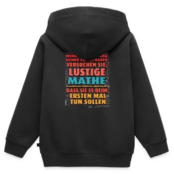 Mathe Mathematik Lehrer Rechner - Kinder Premium Organic Zip Hoodie - Schwarz - Hinten - AI Model Kid Male (0cm)
