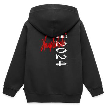 Hauptschulabschluss Abschluss Hauptschule 2024 - Kinder Premium Organic Zip Hoodie - Schwarz - Hinten - AI Model Kid Male (0cm)