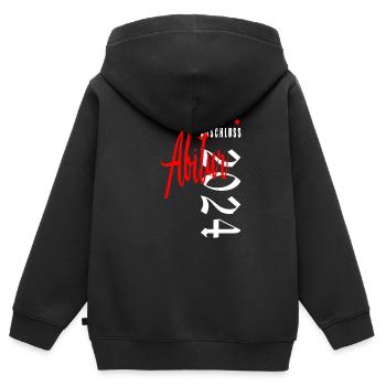 Abitur 2024 - Kinder Premium Organic Zip Hoodie - Schwarz - Hinten - AI Model Kid Male (0cm)
