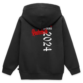 Abschluss 2024 Realschule - Kinder Premium Organic Zip Hoodie - Schwarz - Hinten - AI Model Kid Male (0cm)
