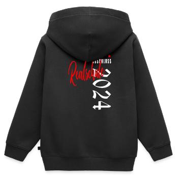 Realschule Abschluss 2024 Realschulabschluss 2024 - Kinder Premium Organic Zip Hoodie - Schwarz - Hinten - AI Model Kid Male (0cm)