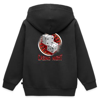 Roulette Casino Logo - Kids Premium Organic Zip-up Hoodie - black - Back - AI Model Kid Male (0cm)