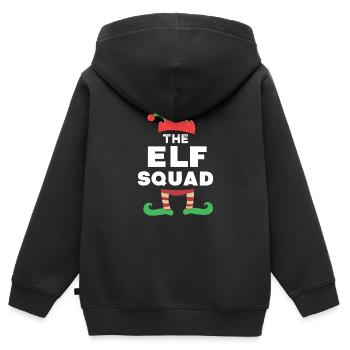 Elf Squad Cute Elf Christmas - Kids Premium Organic Zip-up Hoodie - black - Back - AI Model Kid Male (0cm)