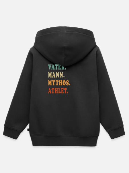 Athlet Vater Mythos - Kinder Premium Organic Zip Hoodie - Schwarz