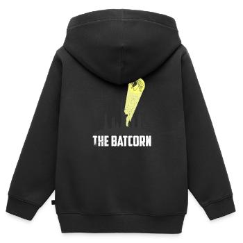 superhero unicorn - Kinder Premium Organic Zip Hoodie - Schwarz - Hinten - AI Model Kid Male (0cm)
